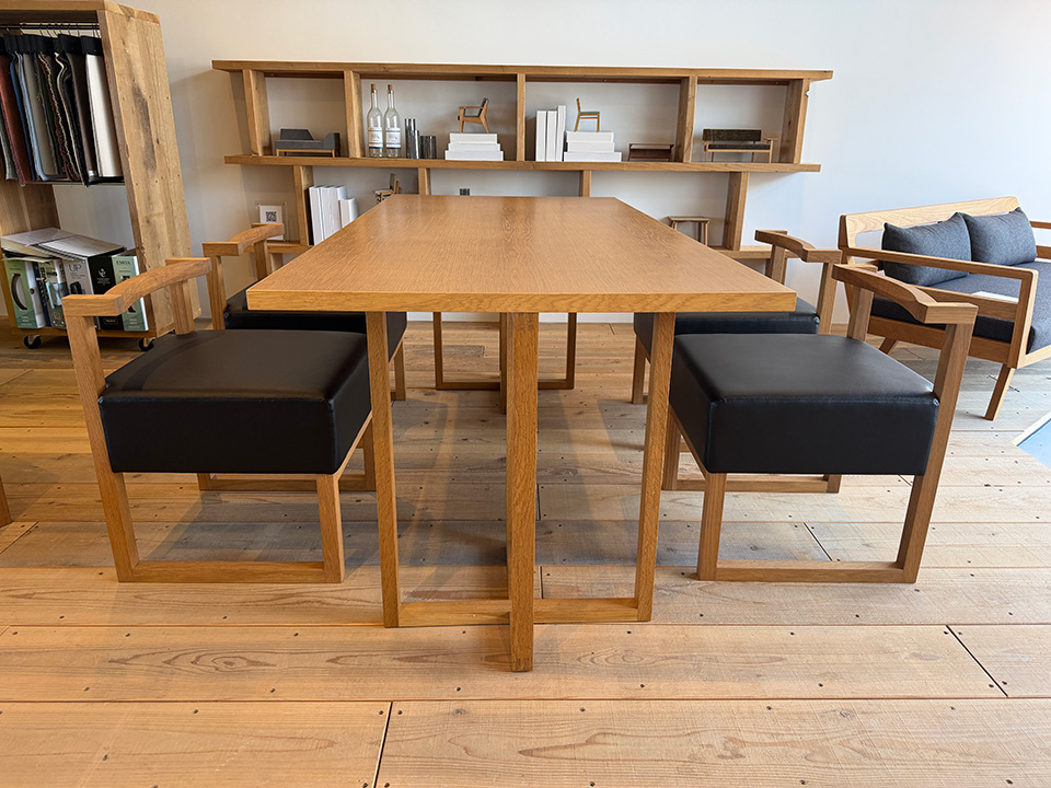【現品限り・送料込み開梱設置あり】stroke dining table/chair ストロークダイニングテーブル・チェアのセット