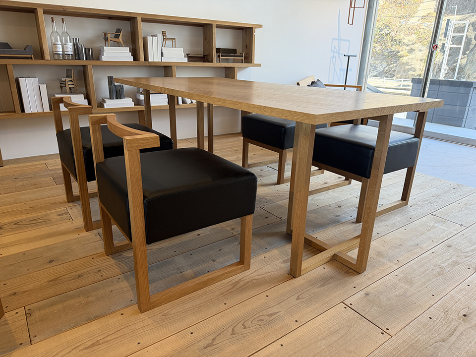 【現品限り・送料込み開梱設置あり】stroke dining table/chair ストロークダイニングテーブル・チェアのセット